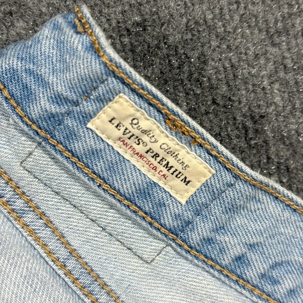 Levis Jeans Womens W30 Premium High‎ Loose Wide Leg Big E 90s style Cotton Hemp